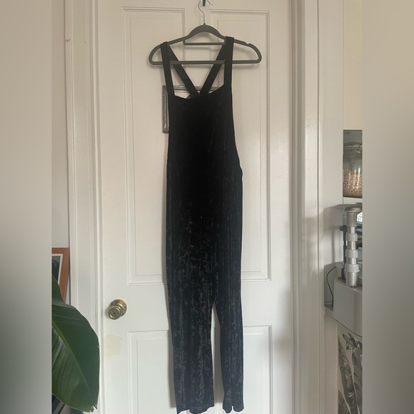 Black Velvet Urban Outfitters Jumpsuit, Size M - Picture 2 of 4